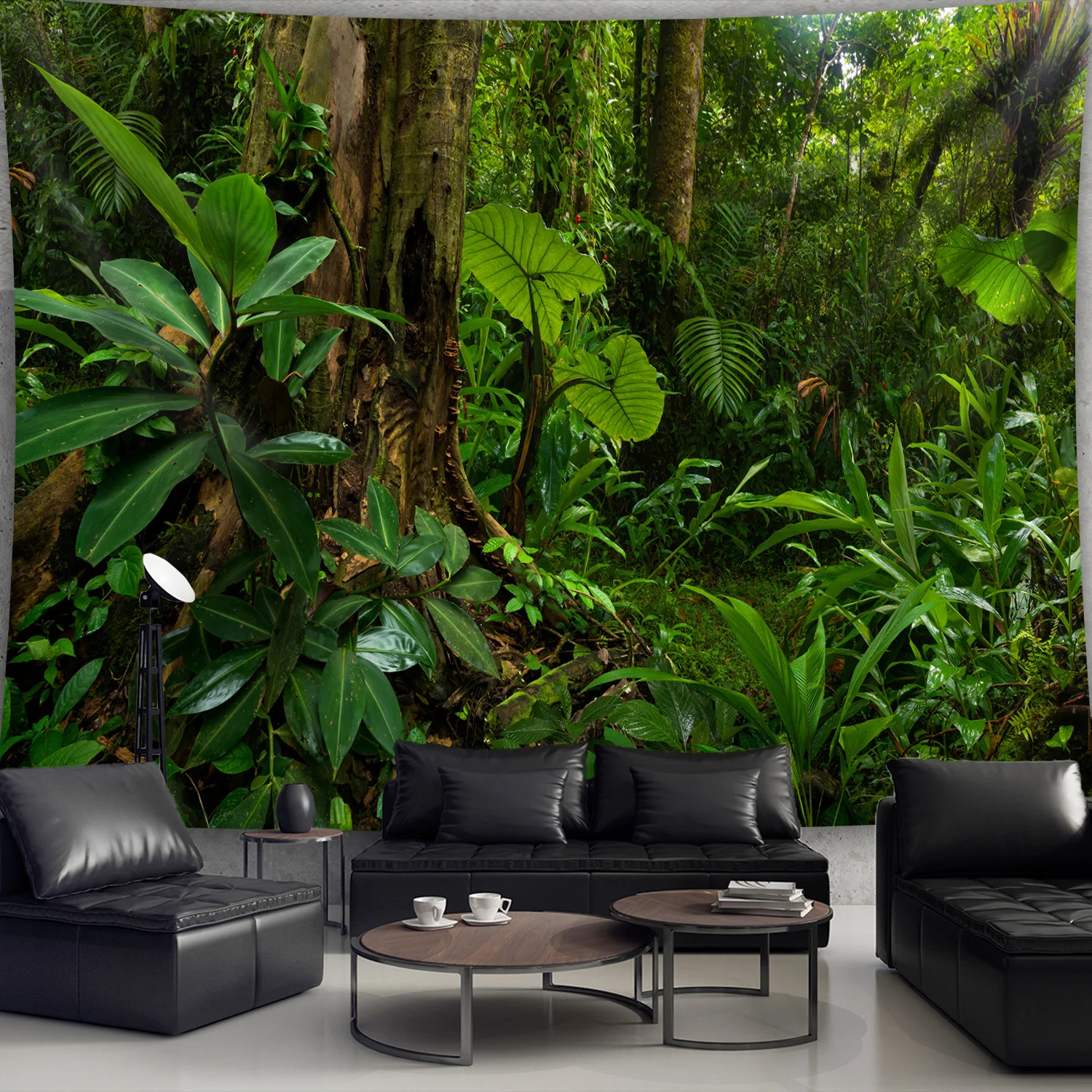 1Pc Wet Tropical Jungle Aesthetics Print Tapestry Birthday Gift Party Decoration Suitable Living Room Bedroom Office Hostel With