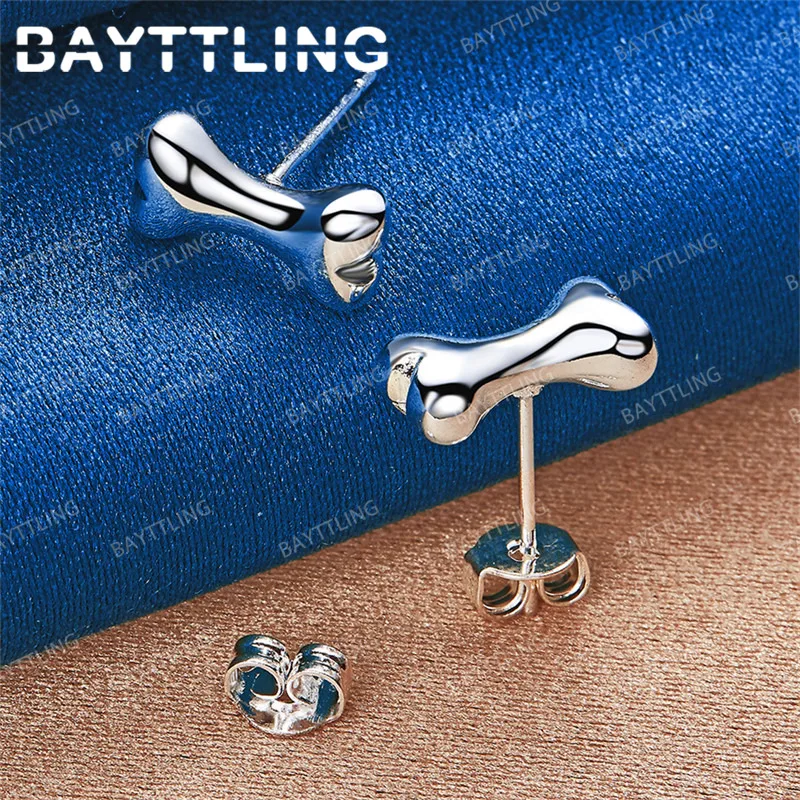 Luxury 925 Sterling Silver Delicate Butterfly Round Stud Earrings for Women Wedding Charm Jewelry Gift Accessories