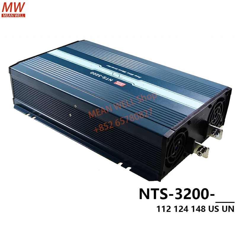 

Оригинальный импульсный источник питания MEAN WELL, 3200 Вт, высоконадійный инвертор постоянного и переменного тока с истинной синусоидальной волной NTS-3200-112US 124US 148US UN