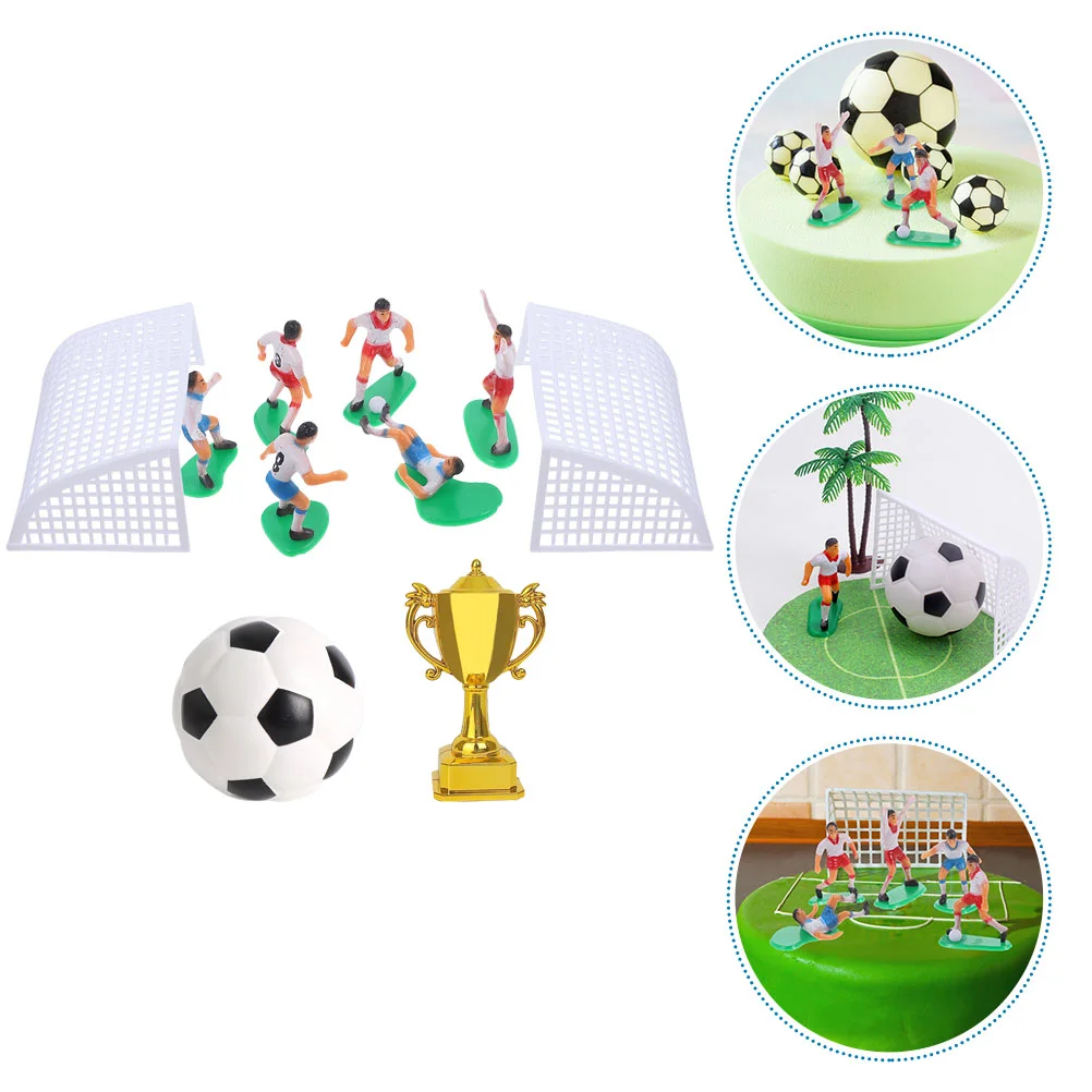 Cake Decoration Plastic Landscaping Miniatures Soccer for Foosball Landscape Field Decors