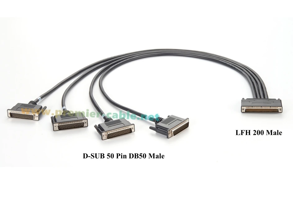 LFH 200 auf 50 Pin D-SUB Schaltkabel LFH 200 Stecker auf DB50 Stecker Kabel LFH 200 Testkabel für Grafik-Workstations HD-Gerät – Detail 2