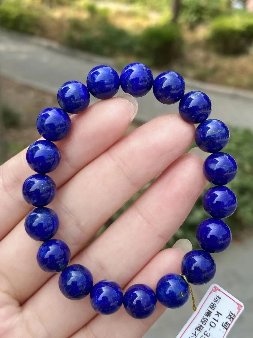 Natural Blue Lapis Lazuli Fashion Bracelet Women Men Stretch Round Beads 10mm Lapis Lazuli Bracelet Jewelry AAAAAA