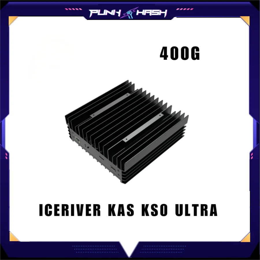 IceRiver KS0 Ultra 400Gh/S 98% New 100W KASPA Miner With PSU Kapsa Mining Machine