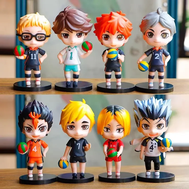 10CM  Haikyuu Anime PVC Action Figure  Hinata Shoyo Tobio Kageyama Kuroo Tetsurou  489# 461# 605# Cute Model Figurine gift Toys