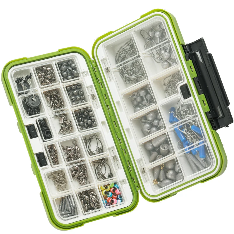 PD Fishing Gear 397pcs LUYA ACCESSORIES SET Texas Tackle Blocking Beads LUYA BOX Sea Fishing Accessories Book