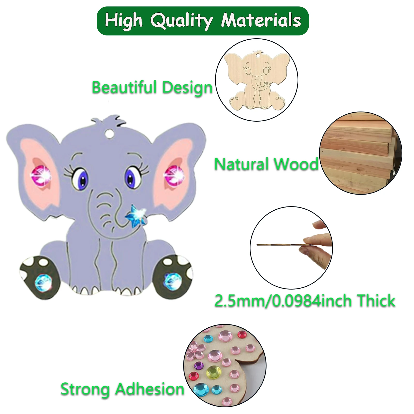 242 stuks dier houten ambachtset, 18 onvoltooide dieren houten hangers, verjaardagsambachten, schilderij houten hangers, houten ambachten