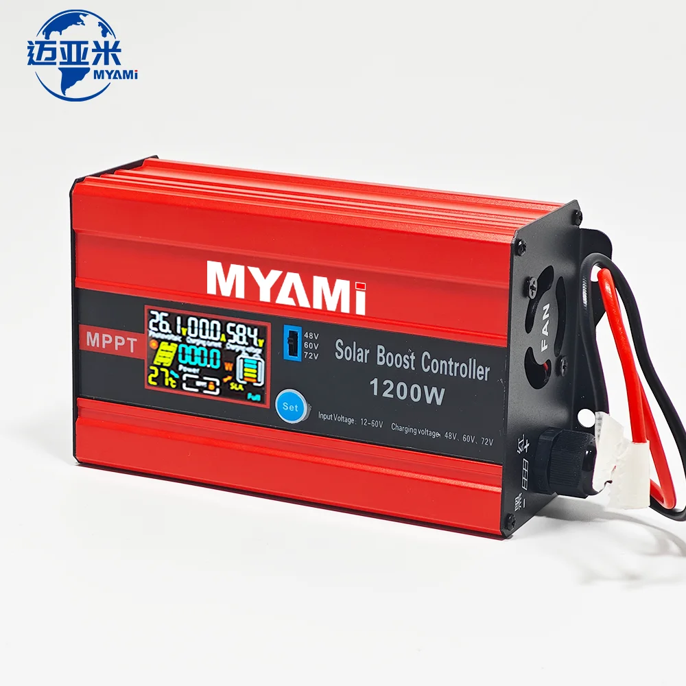 Boost MPPT Solar Charge Controller 600W/1200w 48V 60V 72V 15A/30A PV Current Input With MC-4 For Electric Vehicle Charging