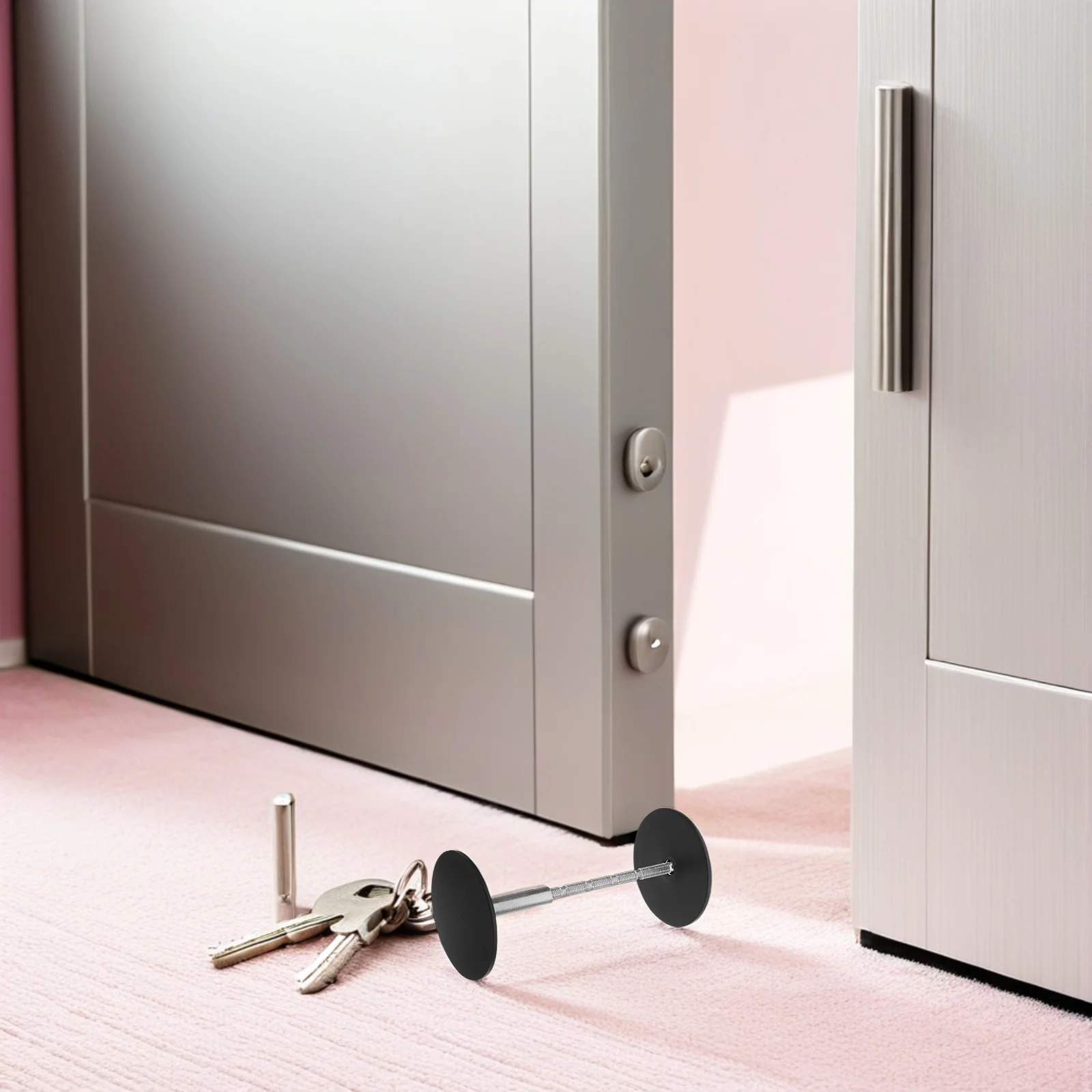 

1Set Door Hole Cover Plate Stainless Steel Knob Hole Filler Plate for Wood Security Doors Peephole Cover Privacy Protection