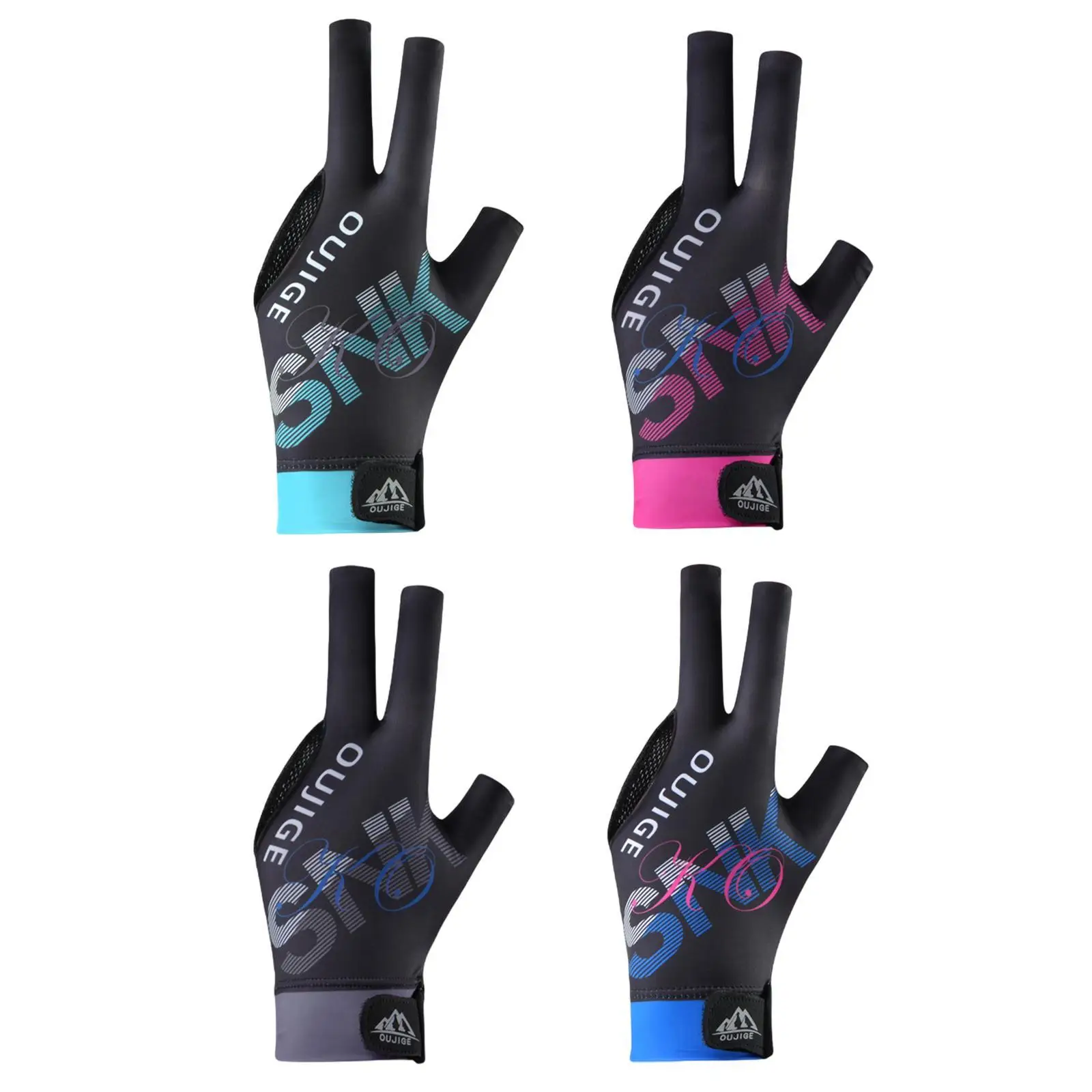 3 Finger Billiard Glove Pool Cue Glove for Women Men Non Slip Left Hand Lightweight Snooker Cue Sport Glove Elastic Glove