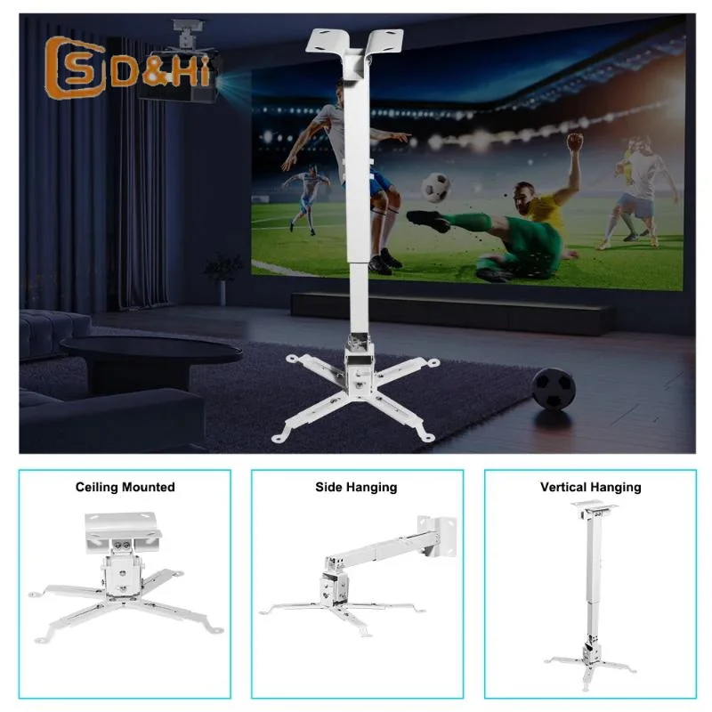 Universal Height Adjustable Ceiling Projector Mount For TD98PRO TDA7W Projector With Tray For Home Office Theater