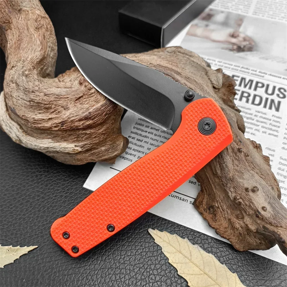 Folding Knife Assisted Quick Open Knife 440C Blade Orange Nylon Fiberglass Handle Outdoor Camping Tactical Hunting Military tool