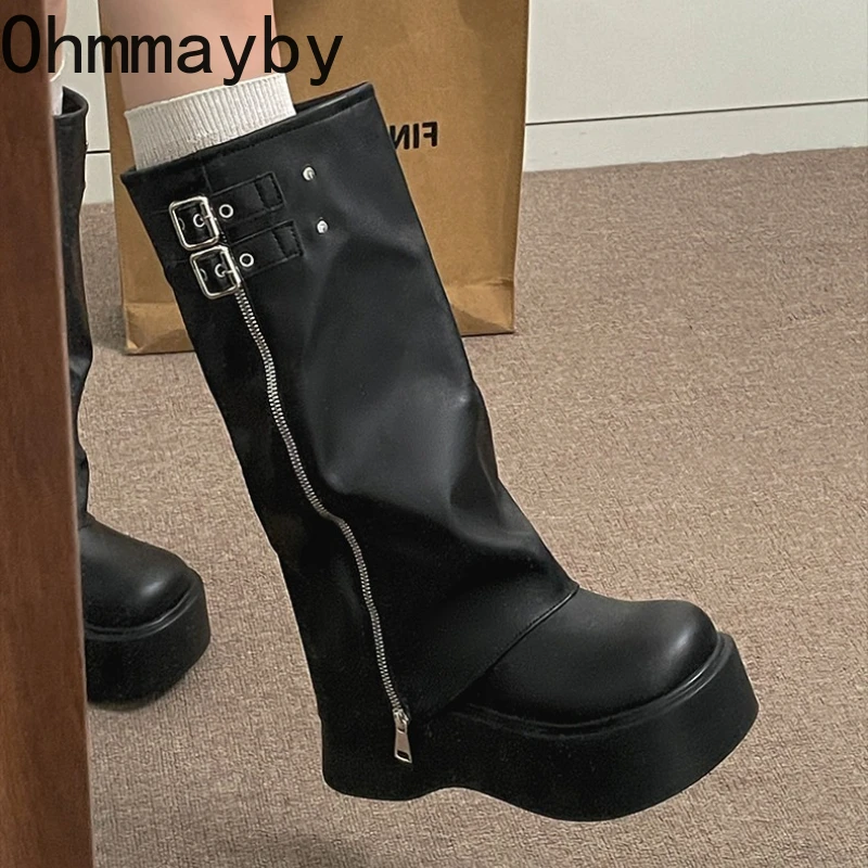 Winter Punk Style Women Knee H - Winter Fashion Women Boots ulasan dan harga