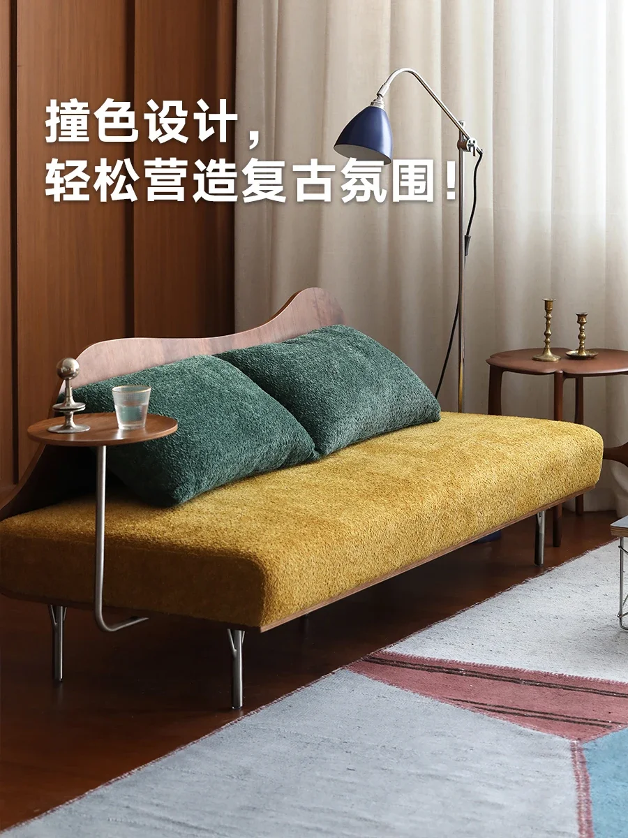 أريكة من قماش الجوز الخشبي المنحني من كوبنهاغن في العصور الوسطى #3