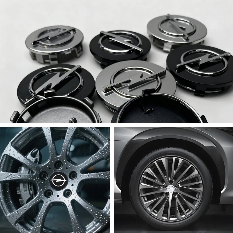 Cubierta de buje de rueda de coche de 58/64 mm, cubierta central de rueda con emblema para Opel Astra H G J Insignia Mokka Zafira Corsa Vectra C D Antara