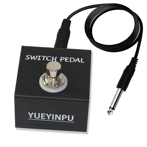 Imagen 1 del producto Yueyinpu-interruptor de grifo, Pedal de efecto de guitarra con retardo de 1/4 "", pestillo momentáneo con Cable TS, accesorios de Pedal de efecto de interruptor de pie de Metal