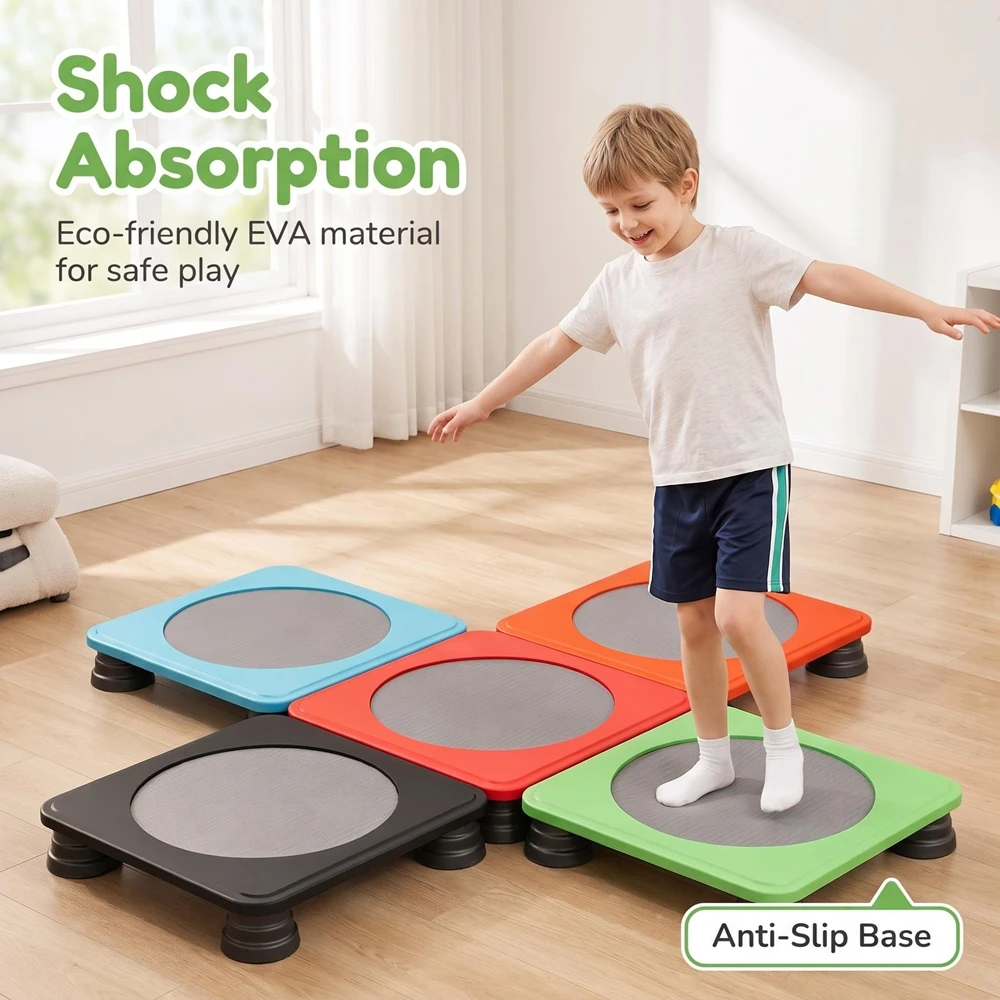 Kids Trampoline Baby Toddler Trampoline Soft Rebound EVA Bounce Mat 100KG Load Jumping Platform Home Fitness Exercise Equipment