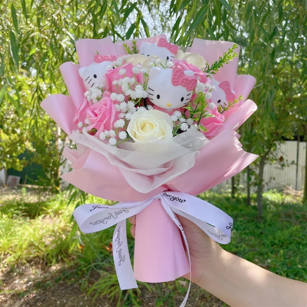 Sanrio Series Kitty Cat Mother's Day Graduation 520 Gift Valentine Day Birthday Gift Girlfriend Flower Bouquet