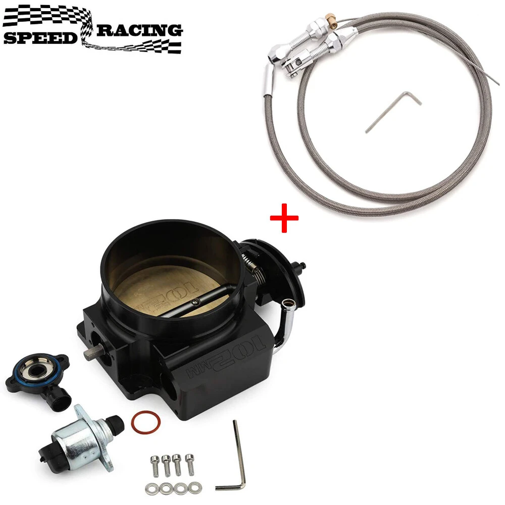 

102MM LS Throttle Body with Position Sensors TPS IAC & Throttle Gas Cable Kits for Chevy Corvette 1997-2004& 2005-2007