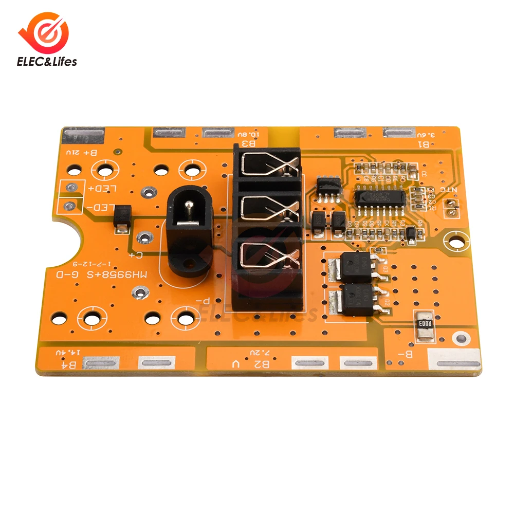 BMS 5S 10A 21V 18650 リチウムイオンバッテリー充電ボード NTC 温度保護 DC プラグ付き 5S BMS PCM 電動工具用