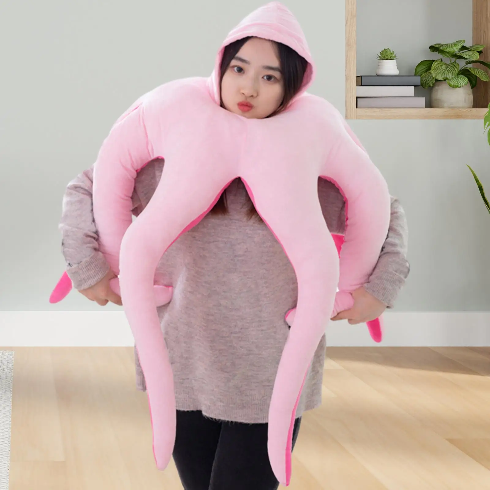 Baby Octopus Costume Wearable Sleeping Pillow Cosplay Large Octopus for Birthday Gifts Role Playing Game Christmas Party Babies