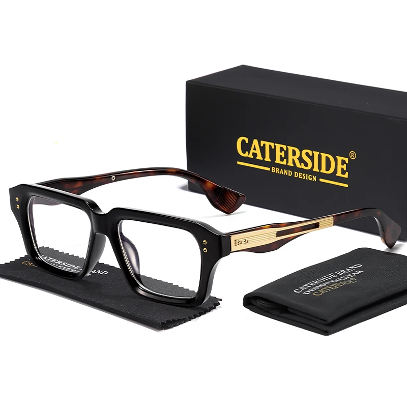 CATERSIDE Neue Vintage männer Optische Brillen Rahmen Marke Einzigartige Tempel Design Luxuriöse frauen Anti Blau Licht Lesebrille – Detail 8