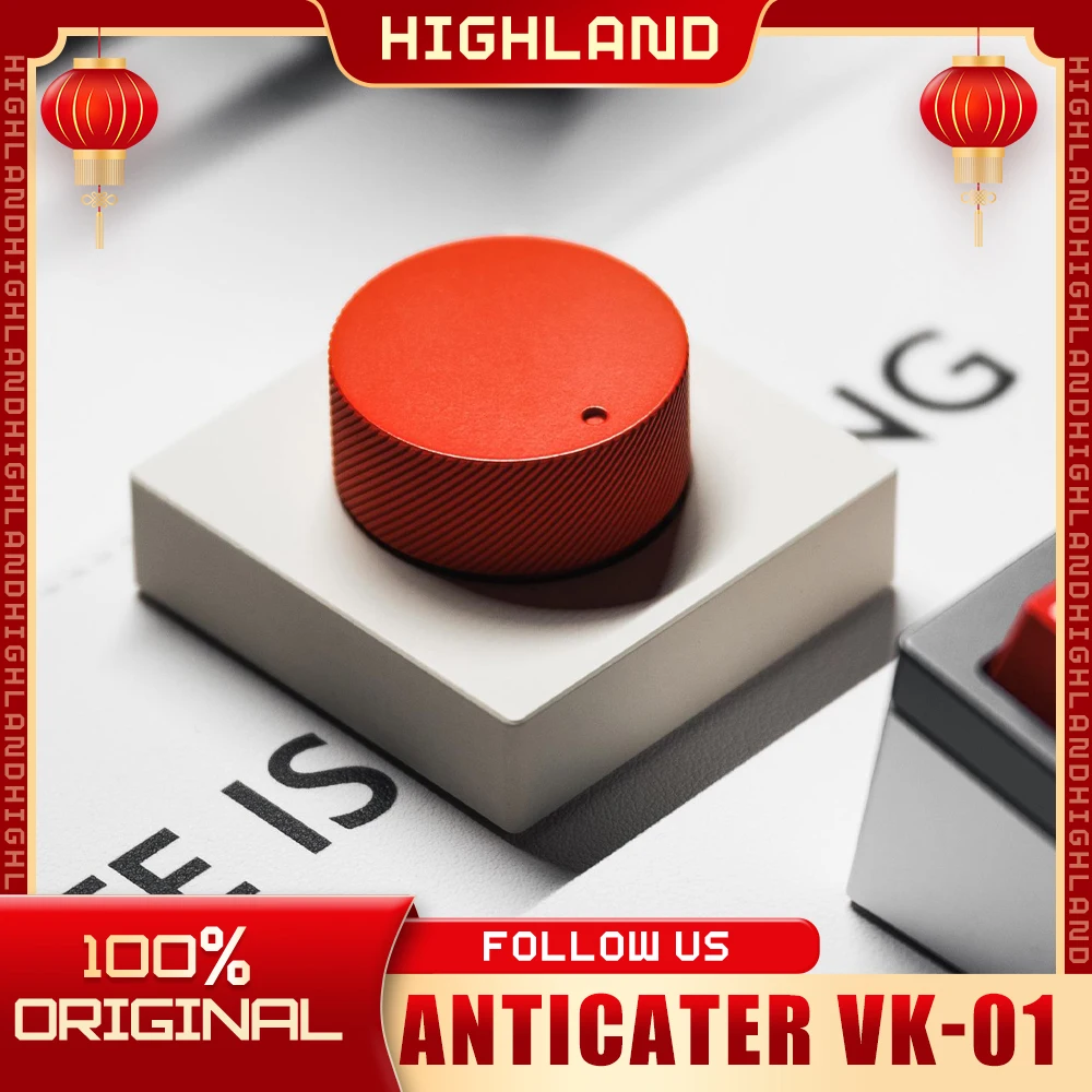 

Anticater Vk01 Desktop Knob Volume Wireless Switch Bluetooth Keypad Customization Aluminum Knob Computer Gamer Accessory Gifts