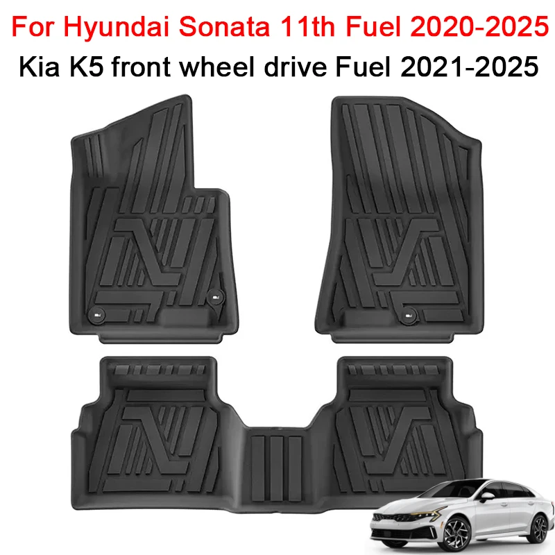

for Hyundai Sonata 11th Fuel 2020-2025 Kia K5（Only Fit Front wheel drive）Fuel 2021-2025 Car Floor Mats TPE 3D Foot Mat