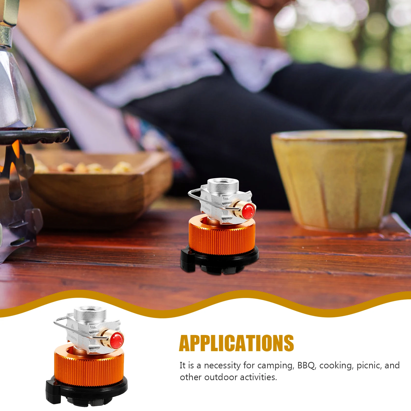 Durable Steel Gas Tank Adapter Professional Propane Converter Portable Camping Accessory Wear-Resistant Outdoor Bbq Tool Small