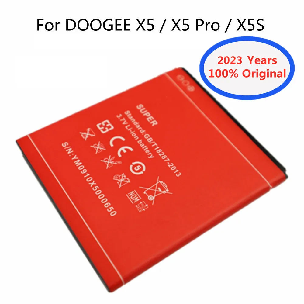 2023 год оригинальный 3100 мАч X5 красный цвет батарея Для DOOGEE X5 / X5 Pro / X5S x5Pro x5 S запасные батареи для смартфона