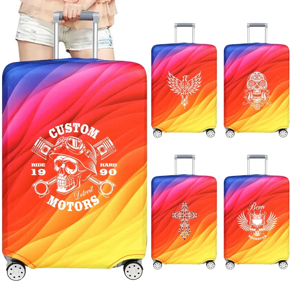 Portable Stretch Fabric Luggage Protective Cover Simplicity Dust Cover Anti-Scratch Protective Skull Series Travel Accessories