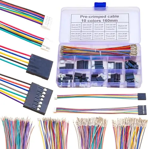 Kit de conectores Dupont GH1.25 a Dupont2.54, conector JST, JST-GH de 1,25mm y Dupont de 2,54mm, 1/2/3/4/5/6/7/8/9/10Pin (GH-to-Dupont)