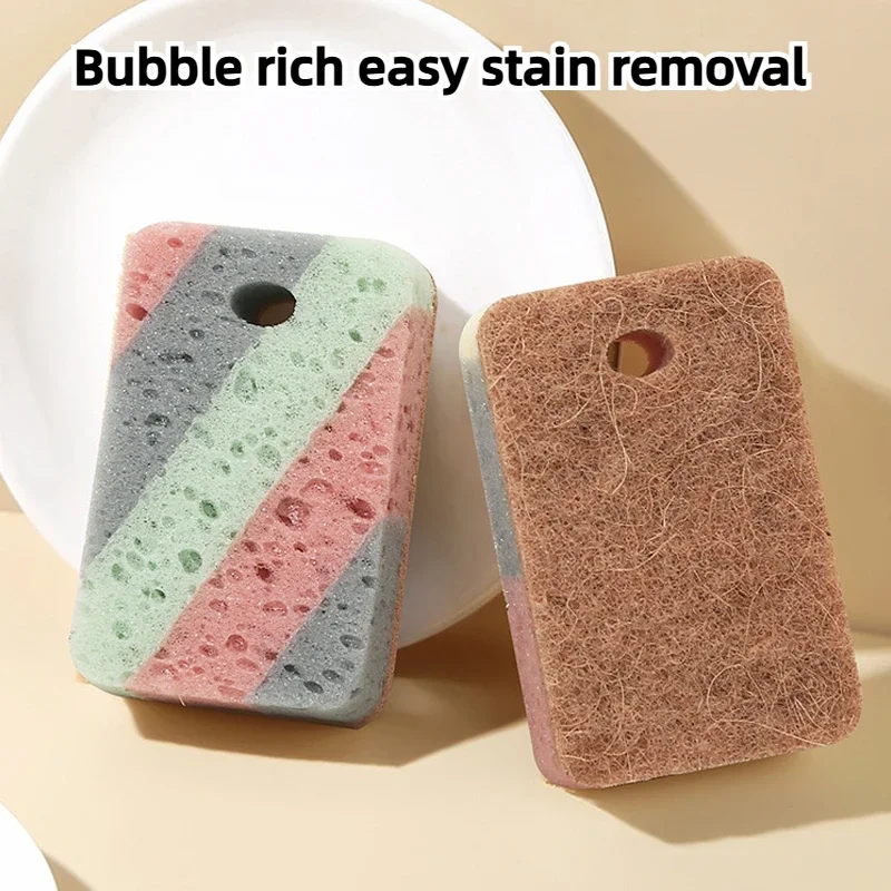 木材パルプナノ除染スポンジ、バスルームクリーニング用品、家庭用クリーニングブラシ、キッチンガジェット、家庭用ツール