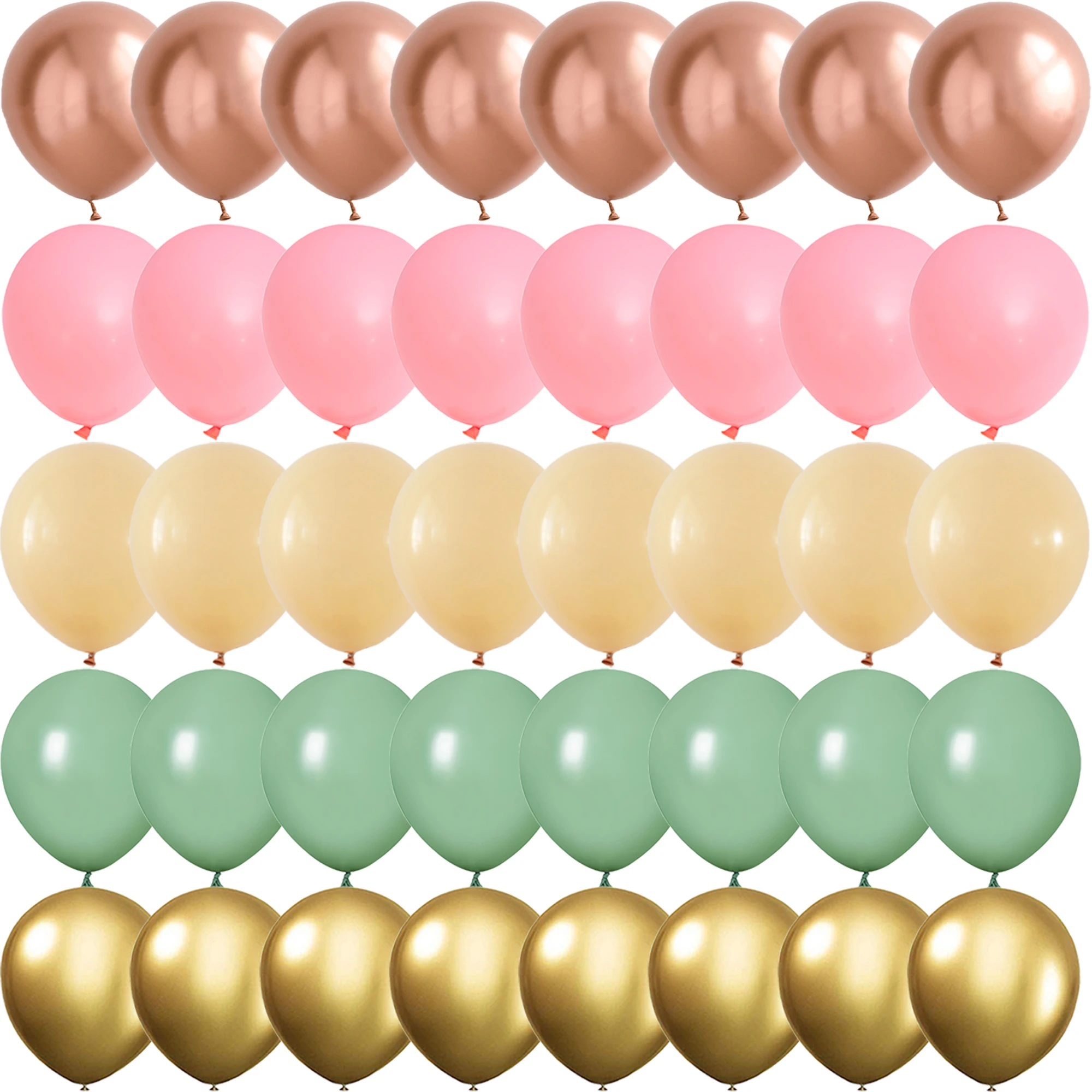 40/50PCS Pink skin tone green Balloons Gender Reveal Wedding Valentine's Day Baby Shower Birthday Globos Party Decorations