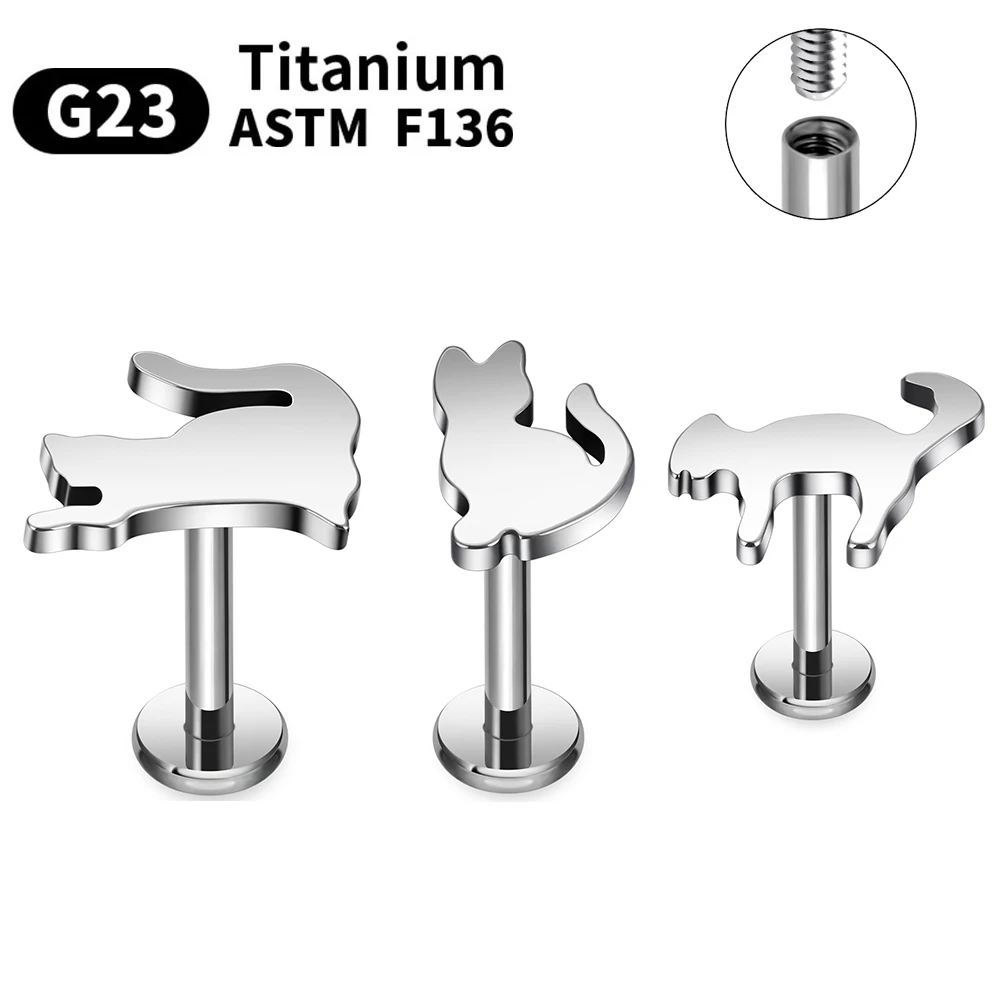 G23 Titan Nasen nagel Piercing Ohr stecker Körpers chmuck 16g Labret Knorpel Helix Tragus