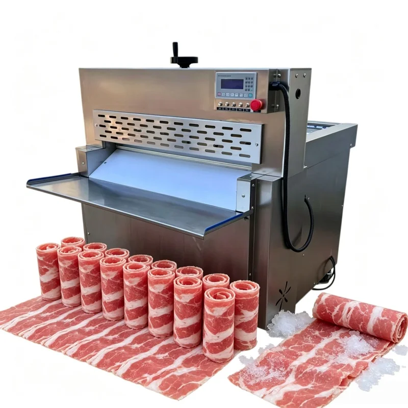for*High-Efficiency Frozen Meat Roll Slicer Suitable for Slicing Beef Rolls, Lamb Rolls, Bacon, and Lamb Meat Roll Machine·