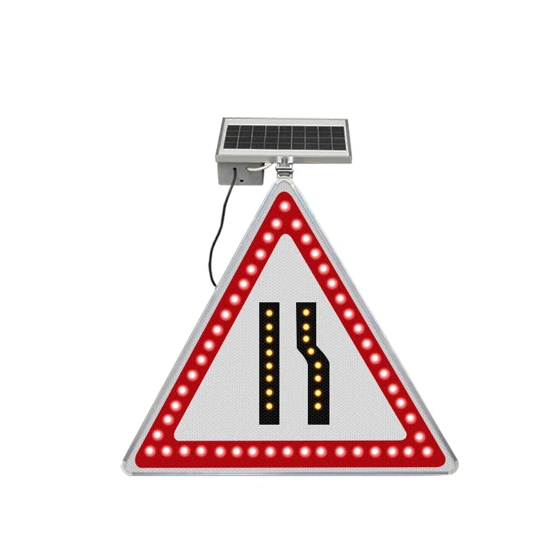 Professional Solar Powered Waterproof LED Road Flashing Traffic Sign Manufacturer