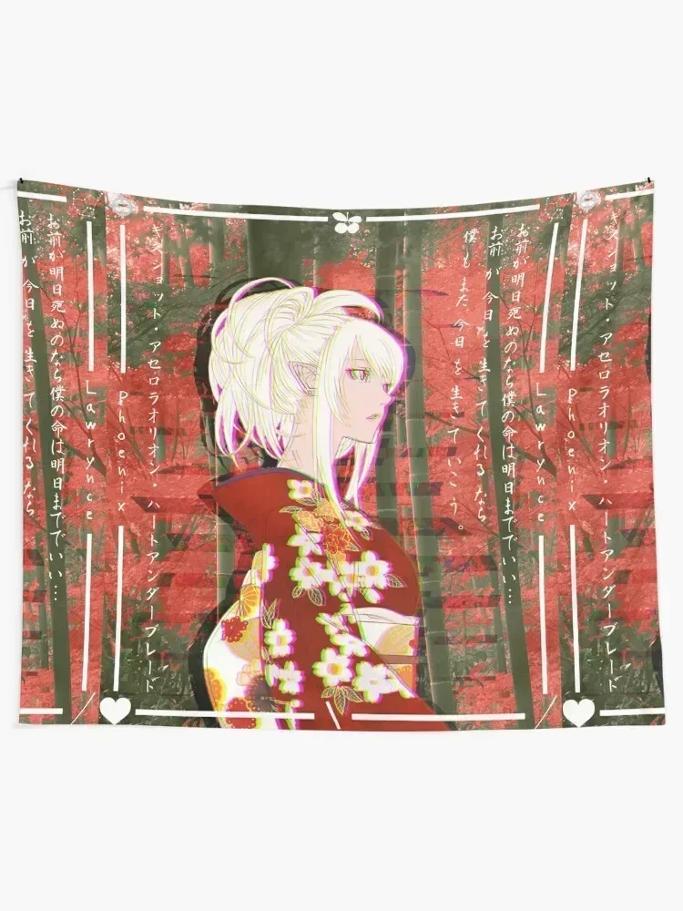 Kiss Shot Yukata Glitch Tapestry Wall Coverings Aesthetic Room Decorations Decorations For Your Bedroom Tapestry