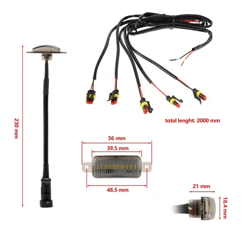 Imagen 2 del producto Luz LED de conducción Universal para parrilla, luz ámbar/blanca DRL de 12V para camioneta Ford Toyota SUV, luz decorativa todoterreno