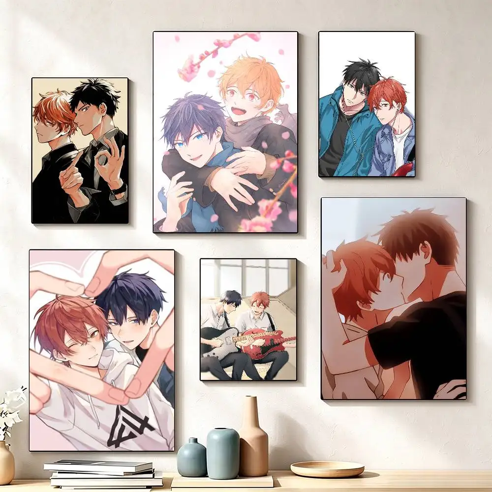 Given BL Anime Ritsuka & Mafuyu s-Sato  Poster High Quality Dorm Living Room Aesthetic Wall Decoration Painting Stickers Gift