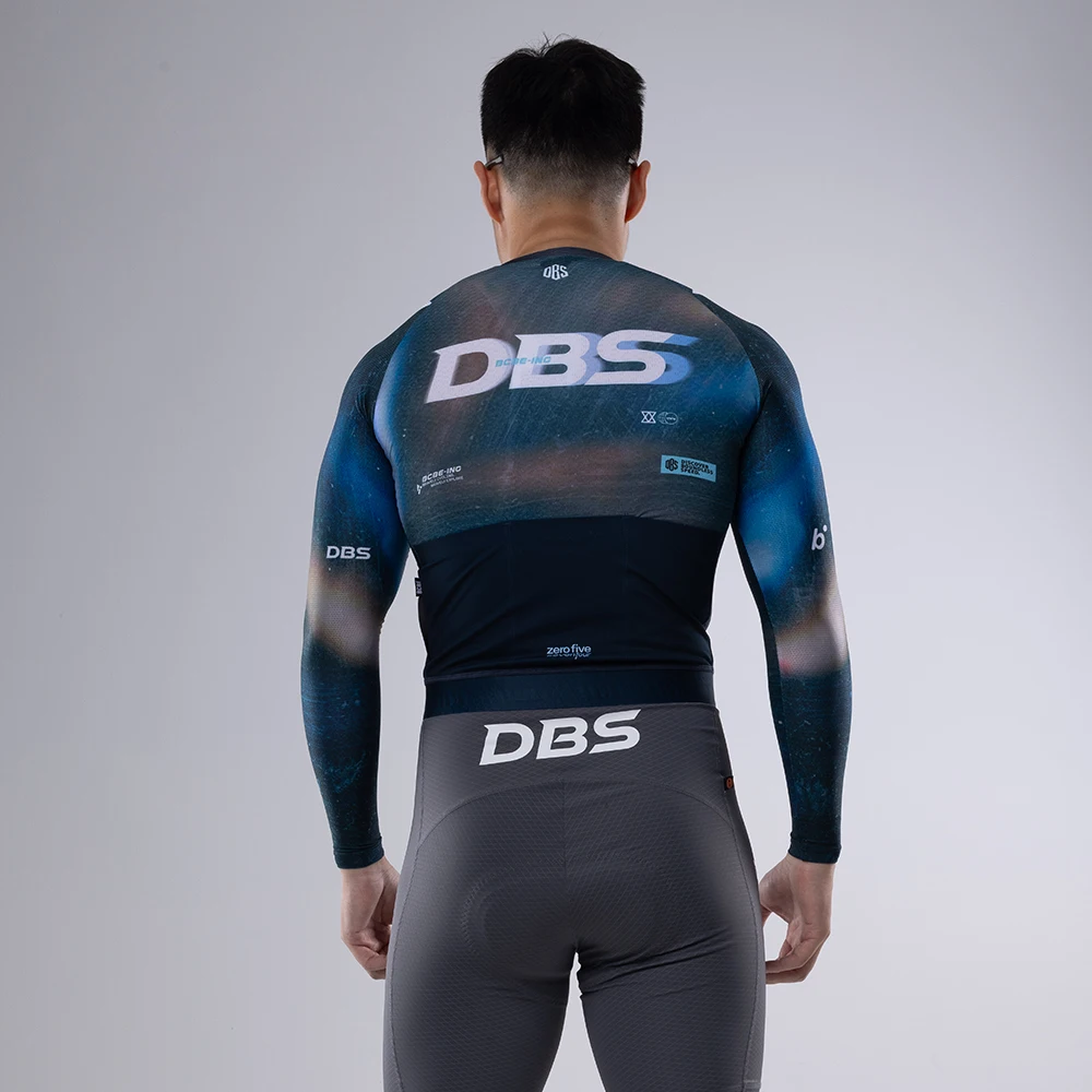 BCBE-ING DBS Phantom Herren Damen Radtrikot Langarm Leichtgewichtig Atmungsaktiv Schnelltrocknend Fahrradtrikot Rennpassform Kleine Größe – Detail 5