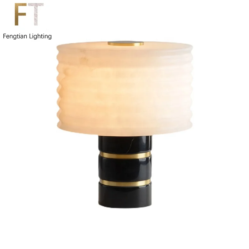 

Bedroom bedside lamp light luxury modern simple imported Spanish marble creative European best sellers product table lamp