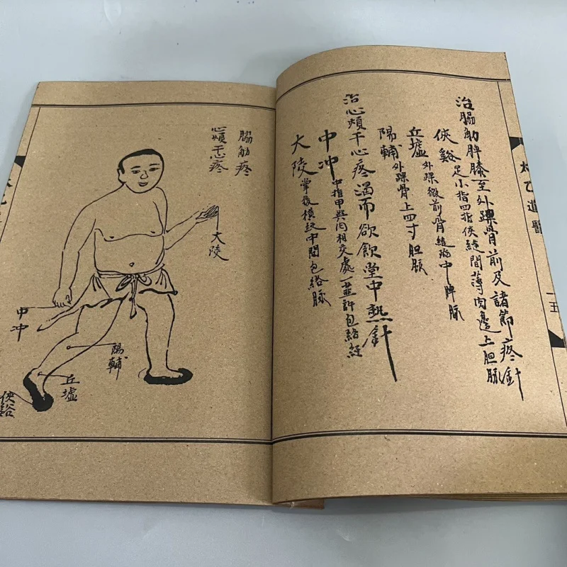 Vintage Thread-bound Book Ancient Book Old Book Yi Jin Jing Illustrated Xuan Paper High Imitation Hand-copied Medicine Geography