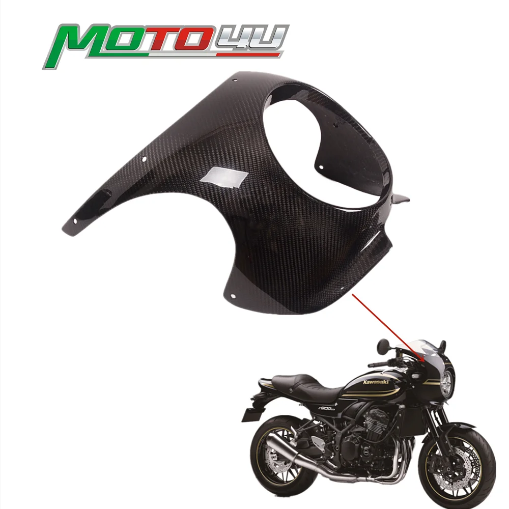 For Kawasaki Z900 RS  Z900RS 100% Carbon Fiber Front Fairing Round Screen Headlight Fairing Cover Motorcycle Modification