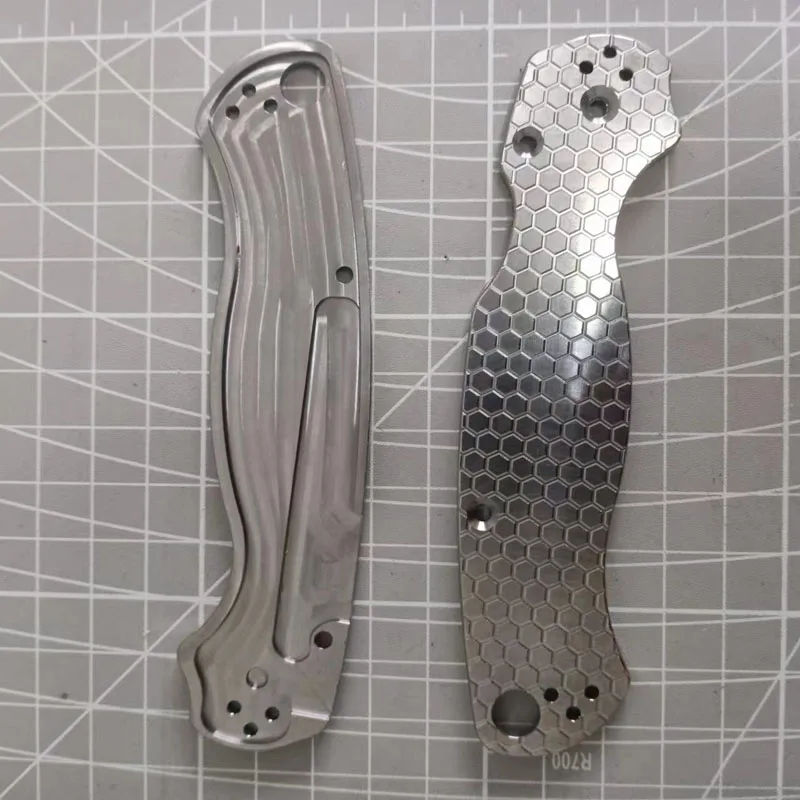 1 Pair Custom Made DIY Titanium Alloy Knife Handle Patch for Spyderco Paramilitary C81