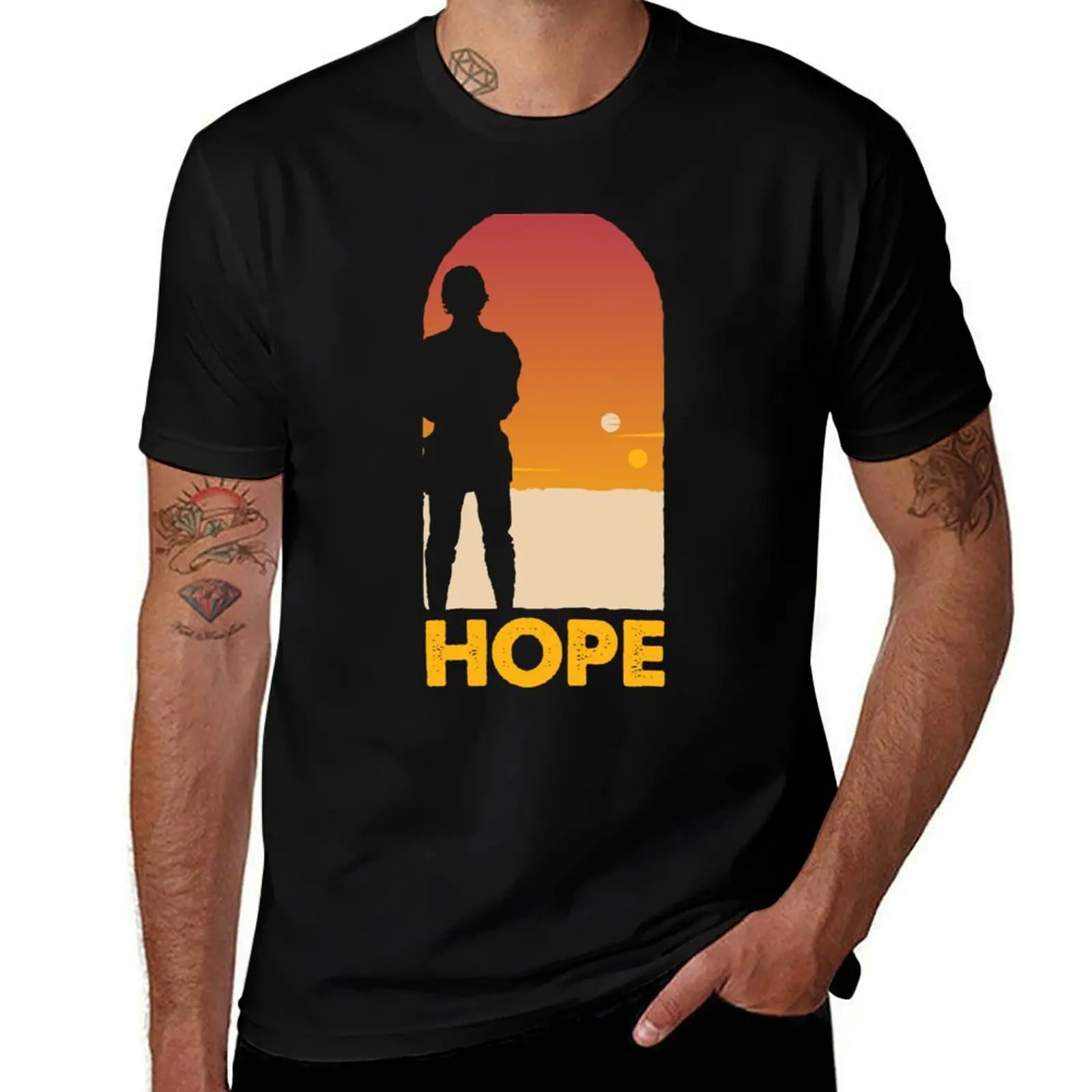 

Hope - Tatooine_s New Hope! T-Shirt t shirt personalised t shirt for man 100 percent cotton t shirt man luxury T-Shirt