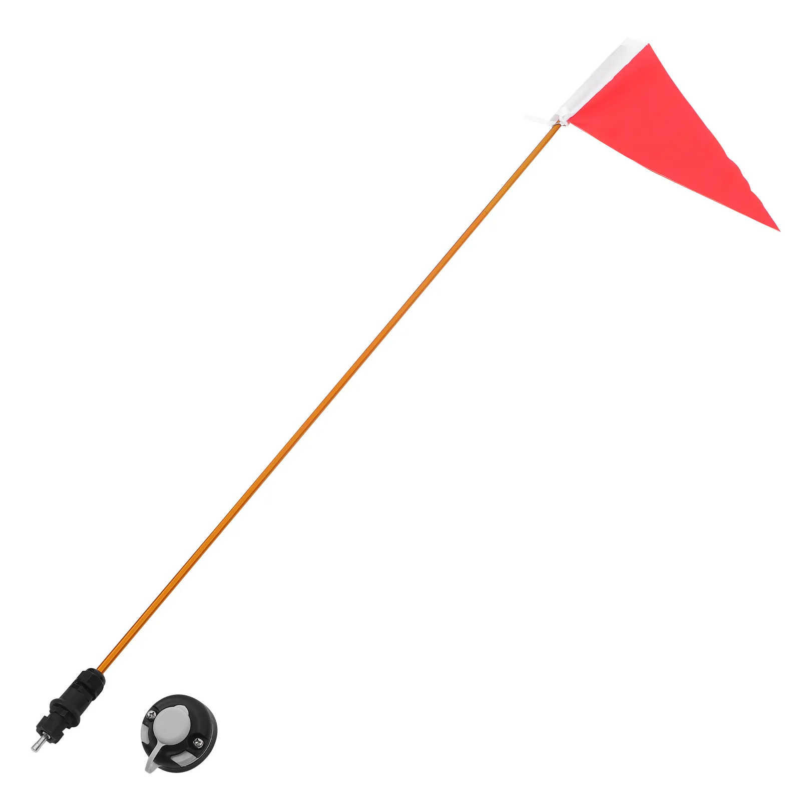 1Set Kayak Safety Flag Kit Folding Flagpole Holder Set High Visibility Warning Flag Stainless Steel Plastic Components for Canoe