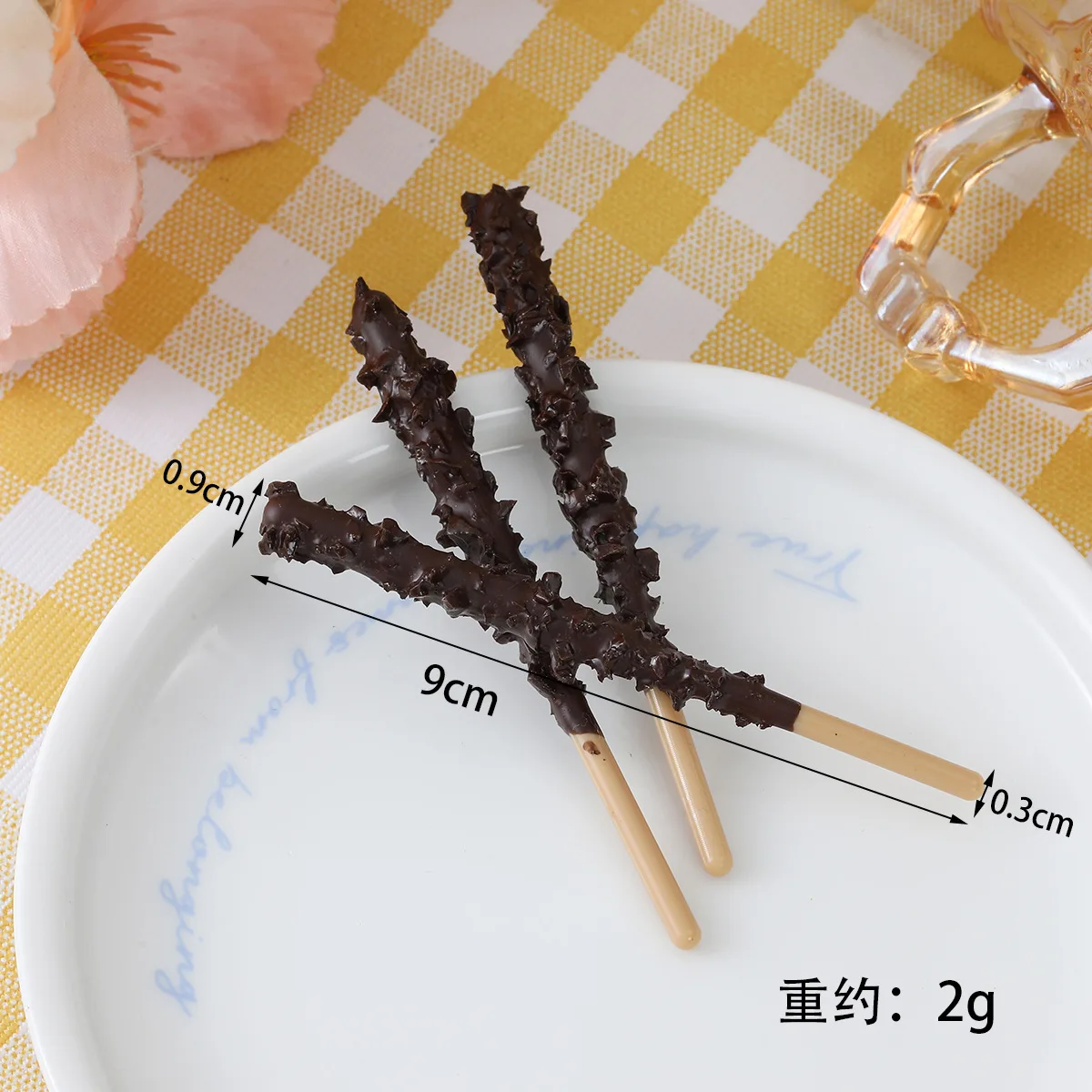 Simulatie Chocoladestick Nepkoekjes Koekjes Model Fotografie Props Dessert Winkel Display Ornament Home Decor 5 stk/partij