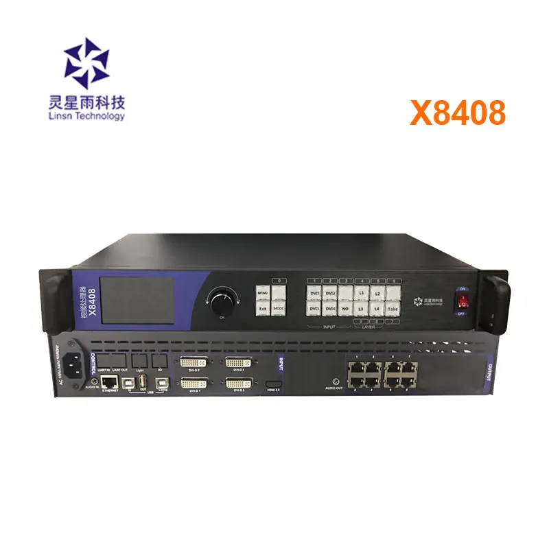 

LINSN Video Processor X8408 Two-In-One Sender Plus Video Processor 4-Layer-Output Controller 5.2 Million Pixels Best Price