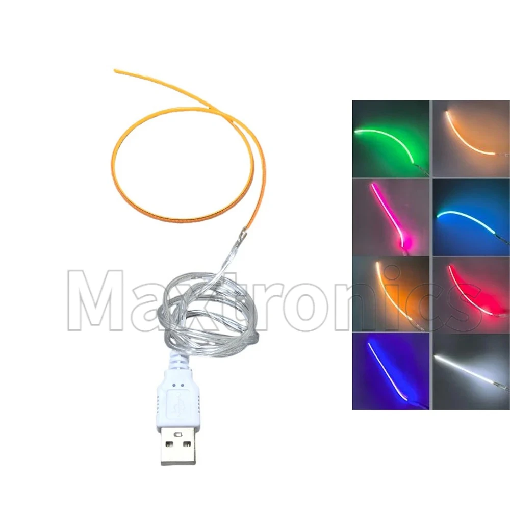 NEW 5V USB 360° Luminous 5V USB Flexible COB LED Filament DIY 110mm 128mm 190mm 300mm Bendable Edison LED Bulb Lamp Parts Diode