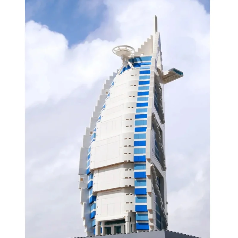 Burjal Arab Hotel Bricks Model Dubai UAE Landmark Architecture Desktop Ornament Building Blocks Toys Gifts Home Decoration